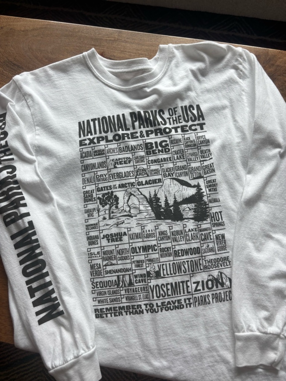 Parks Project White Long Sleeve National Parks USA Graphic Tee